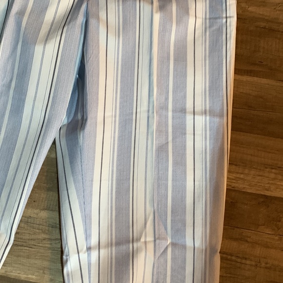 Ladies Tan Jay Chambray Pin Striped Capris Sz 16 NWT - Picture 2 of 3